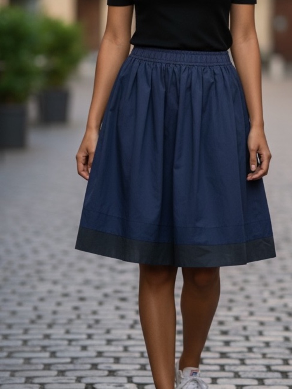 J. Crew Navy A-Line Skirt